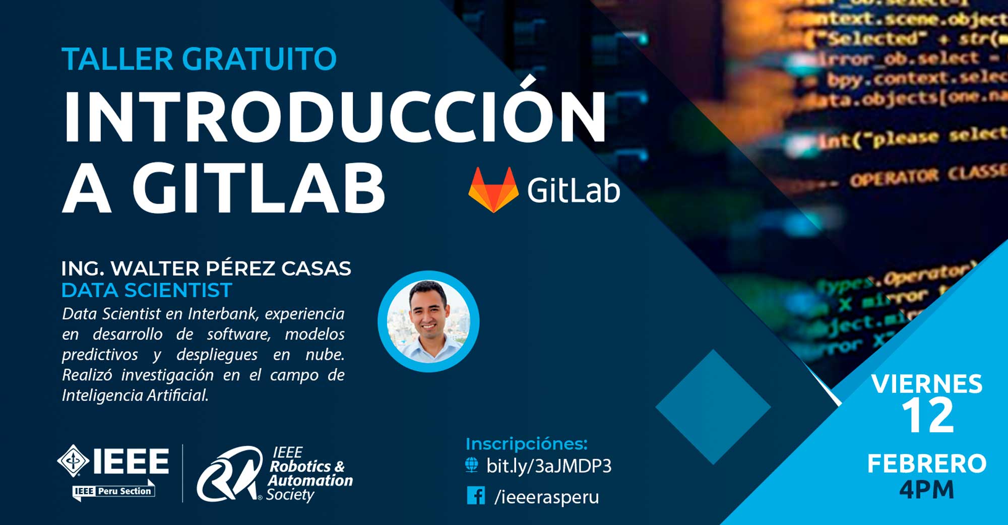 Banner charla Introducción a Gitlab